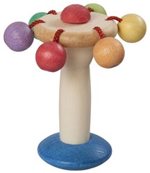 nic houten rammelaar carrousel biologisch multicolor speelgoed