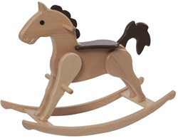 nic hobbelpaard houten schommelpaard 83 cm bruin speelgoed