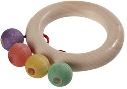nic houten bijtring biologisch multicolor baby speelgoed