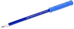 ARK Therapeutic Beißspielzeug Bite Saber kaubare Bleistiftkappe blau Getextureerde kauwbare potloodtopper die pen- of potloodkauwen vervangt, voor kinderen en volwassenen.