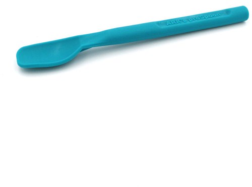 ARK Therapeutic lepel baby voedingstherapie textuur klein kunststof Therapielepel met noppen aan de achterkant voor sensorische opbouw richting vast voedsel.