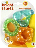 Bright Starts Beißring Baby Spielzeug - Chill & Teethe - mehrfarbig