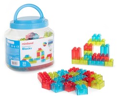 Miniland Lightpad - Bausteine Lernspielzeug transparent