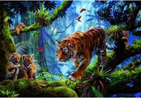 Educa puzzel tijgers in de boom - 1000 stukjes dieren-2