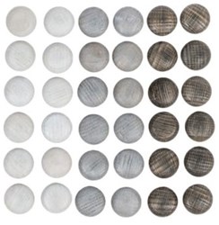 Grapat houten mandala steentjes grijs - 36 stuks open ended speelgoed