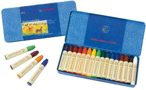Stockmar Wachsmalstifte Set 16 Farben Bienenwachs Kreativ Zeichnen