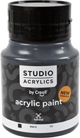 Creall Acrylfarbe Schwarz 500ml - Studio Qualität - Kreatives Malen