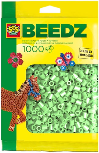 SES Beedz strijkkralen mintgroen 1000 stuks creatief speelgoed