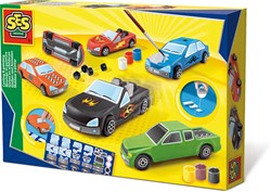 Ses Gips gießen und bemalen - Auto Bastelset für Kinder - kreatives Spielzeug