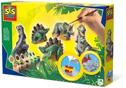 Ses gieten en schilderen dino's - knutselset voor kinderen