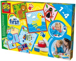 Ses Fingerfarben-Set Mein erstes Kunstwerk kreative Karten 1-4 Jahre