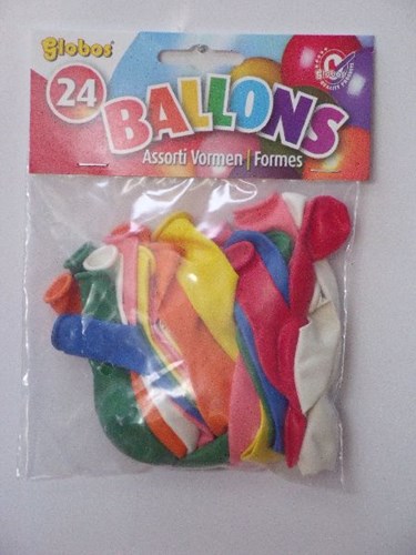 Globos Twisk 24 farbige Partyballons BE24