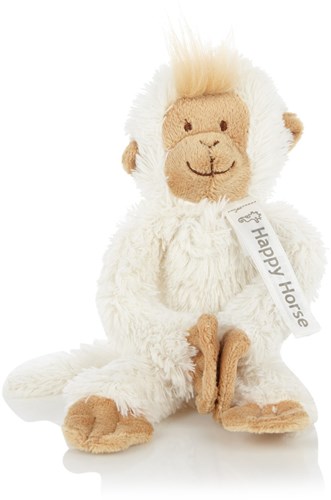 Happy Horse knuffel hangende aap wit - zachte pluche aapje 23cm