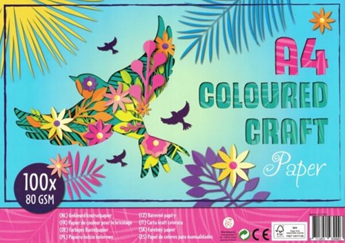 Harlekijn A4 knutselpapier bloemen - gekleurd papier voor kinderen