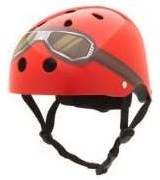 Coconuts Kinderfahrradhelm rot mit Brille - verstellbarer sicherer Helm Coconuts rode fietshelm met bril