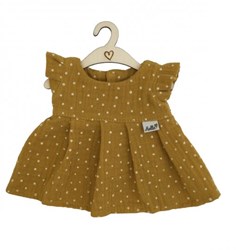 Hollie Puppenkleid Modepuppe ocker Punkte Baumwolle Frühling 34cm