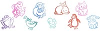 Goki Stempel Tiere - selbstfärbender Stempel mit Tiermotiv Kunststoff-2