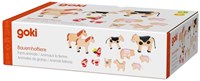 Goki houten boerderijdieren set - 12 stuks speelgoed dieren-2