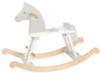 Goki houten hobbelpaard - schommelpaard voor kinderen wit hout-2