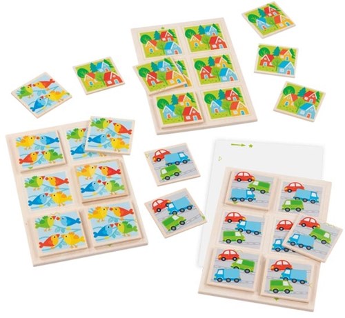 Goki Holz Memory Spiel - Lernspielzeug 36-teilig-2