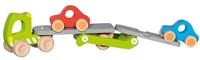 Goki houten autotransporter speelgoed met 2 voertuigen - FSC hout-3