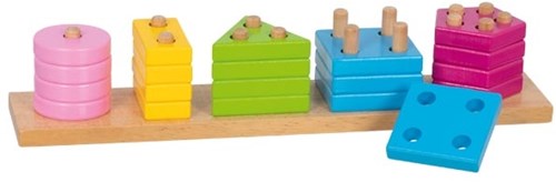 Goki Holz Formenpuzzle Lernspielzeug 20-teilig Farben-2