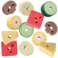 Yellow Door sensorisch speelgoed stenen - groente en fruit kebab set