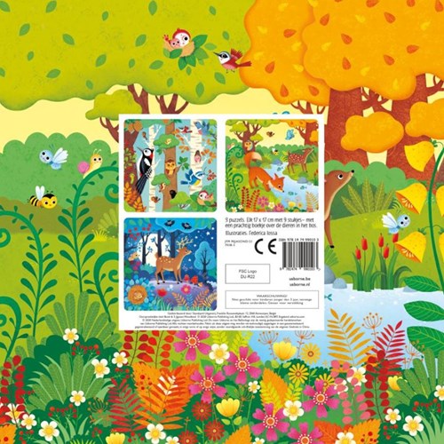 Usborne Puzzle-Buch Waldtiere - Lernspielzeug ab 3 Jahren-2