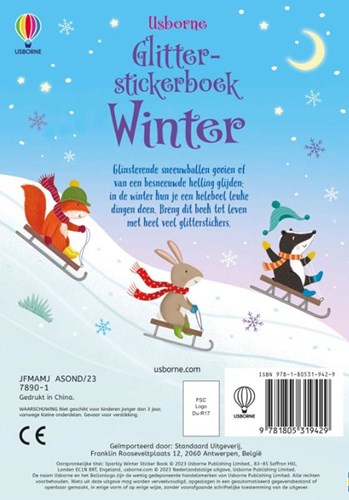 Usborne stickerboek winter - Glitterstickerboek creatief speelgoed-2