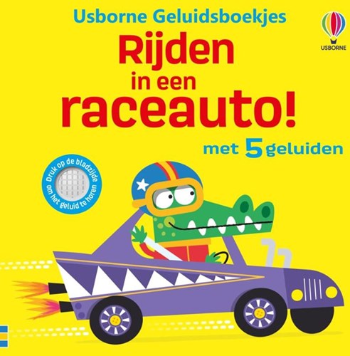 Usborne kinderboek raceauto geluidsboekje - interactief kartonboek
