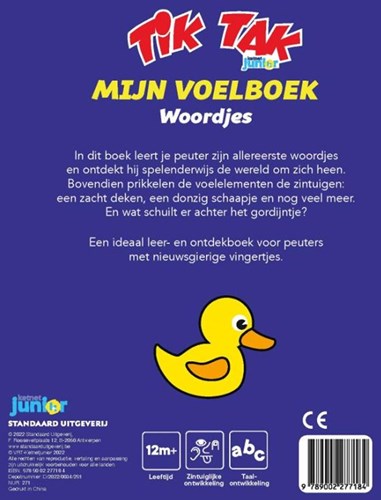 WPG Uitgevers voelboek peuter Tik Tak Woordjes interactief boek 2+-2