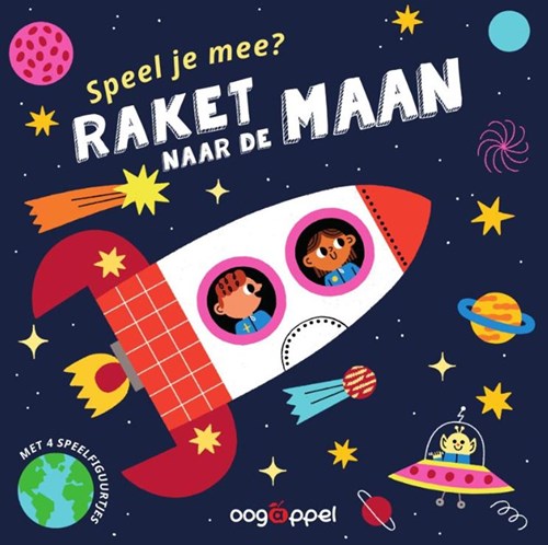 Oogappel speelboek raket maan leporello interactief ruimte avontuur