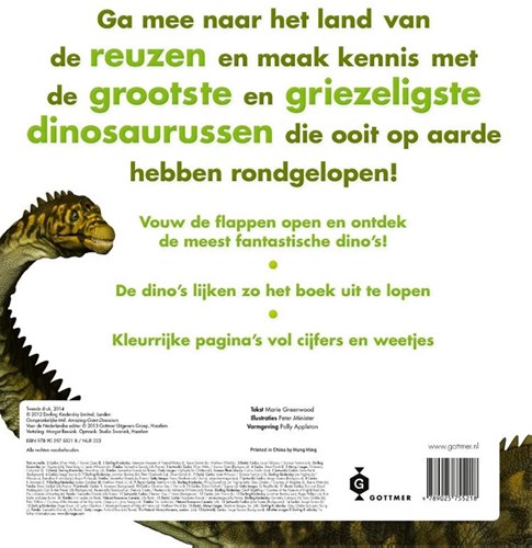 Gottmer dino boek met grote uitklapflappen voor kinderen-2