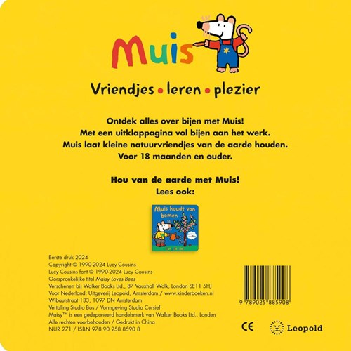 Leopold Pappbuch Muis hält von Bienen - lehrreiches Bilderbuch-2