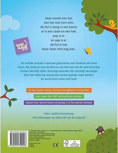Deltas stickerboek leren lezen - Een hut in de boom AVI START-2