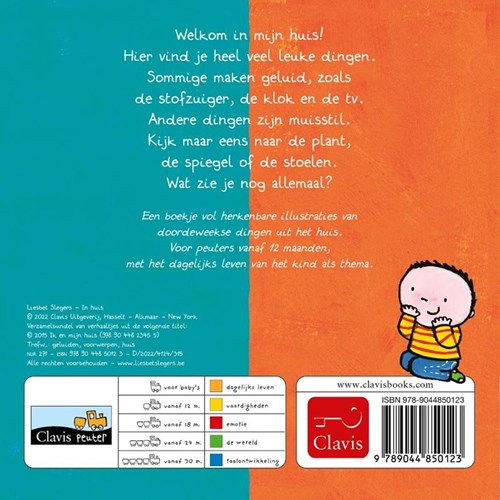 Clavis peuterboek huis ontdekken - kartonboek voor kinderen 1+-2