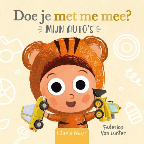 Clavis prentenboek Beestenboel - Mijn auto's kartonboek interactief