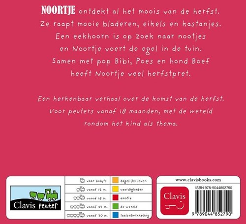 Clavis kinderboek Noortje herfst prentenboek peuters 2 plus-2