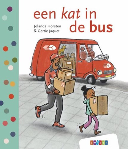 WPG Uitgevers leren lezen boek een kat in de bus AVI M3 6+