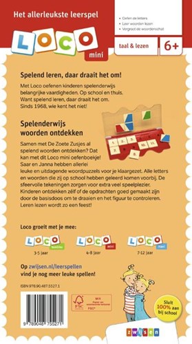 Loco educatief spel De Zoete Zusjes leren lezen en rijmen 6-8 jaar-2