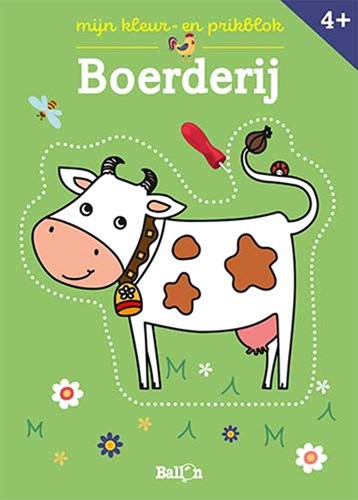 Ballon kleur- en prikblok boerderij creatief speelboek voor kinderen
