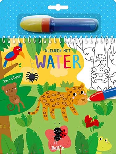 Ballon kleuren met water boek natuur - creatief kleurboek voor kinderen
