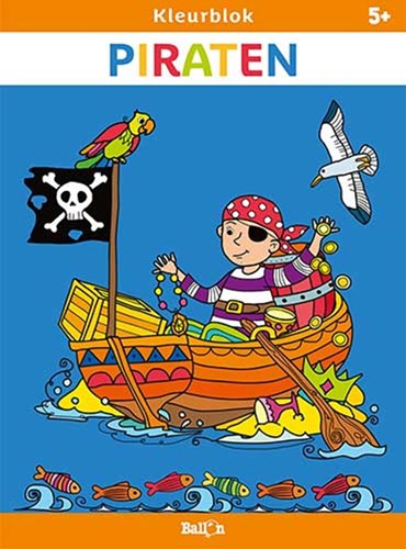 Ballon kleurblok piraten kleurboek voor kinderen 4+ creatief avontuur