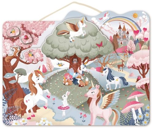 Speedy Monkey - Magnetisches Puzzle (Einhorn) - 48 Teile 5+ - 42x33x1cm