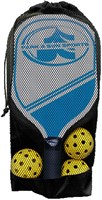 Park&Sun Sports pickleball set houten rackets en ballen oranje wit blauw-2