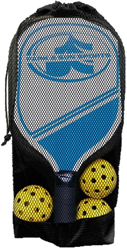 Park&Sun Sports pickleball set houten rackets en ballen oranje wit blauw-2