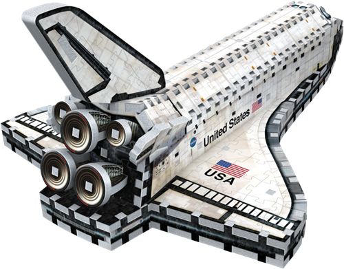 Wrebbit Space Shuttle 3D Puzzle - Orbiter Bausatz 435 Teile-3