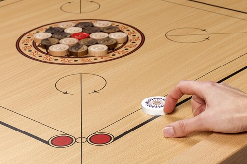 Philos Carrom Spiel klassisches Holzbrett Familienspiel-2
