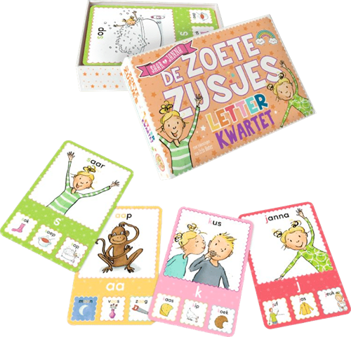 Kosmos kwartetspel De Zoete Zusjes letterkwartet educatief kaartspel-3