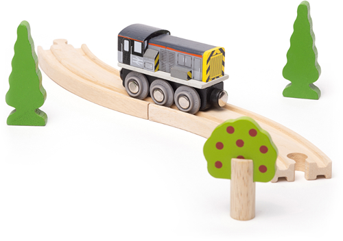 BigJigs houten trein Class 8 Diesel rangeerder speelgoedtrein-2